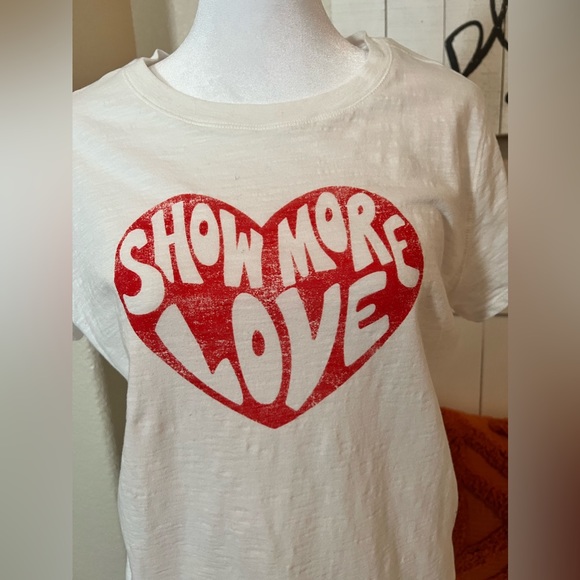 Universal Thread Tops - Show More Love White T-Shirt